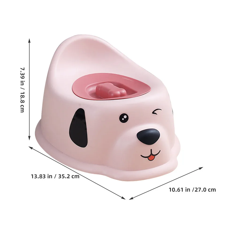 Children Potty Seat Portable Toddler Training Chair Cute Puppy Cartoon Design Nonslip Base Lid Odor Prevention Kids Toilet