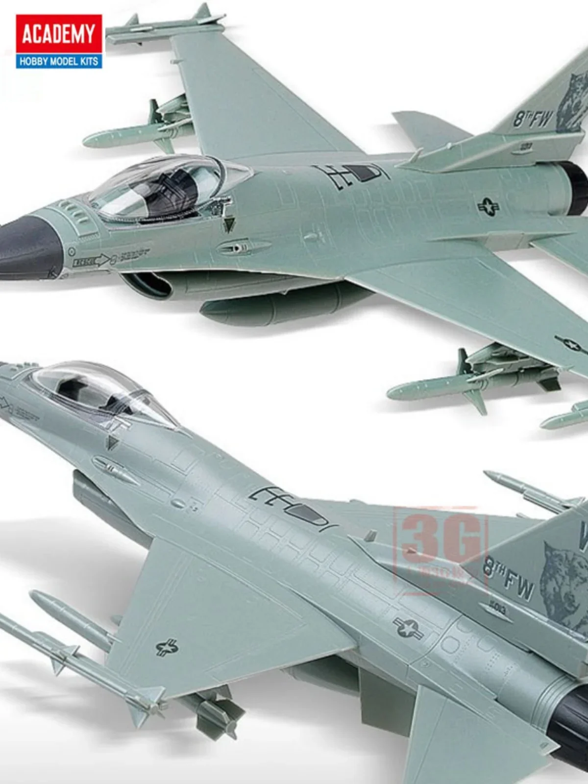 Academy assembled airplane model kit 12541 F-16C Multirole Fighter glue-free color separation 1/72