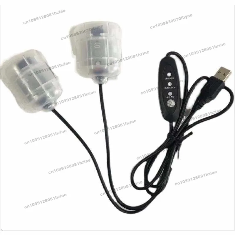 New USB Three-speed Speed Regulating Vibration Motor, One for Two, Massage Pillow Waist Cushion Vibrator Accessories