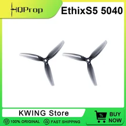 2/4Pairs HQProp HQ Ethix S5 5040 Propeller 5X4X3 5inch 3-Blade Prop For RC FPV Racing Freestyle Drone Quadcopter