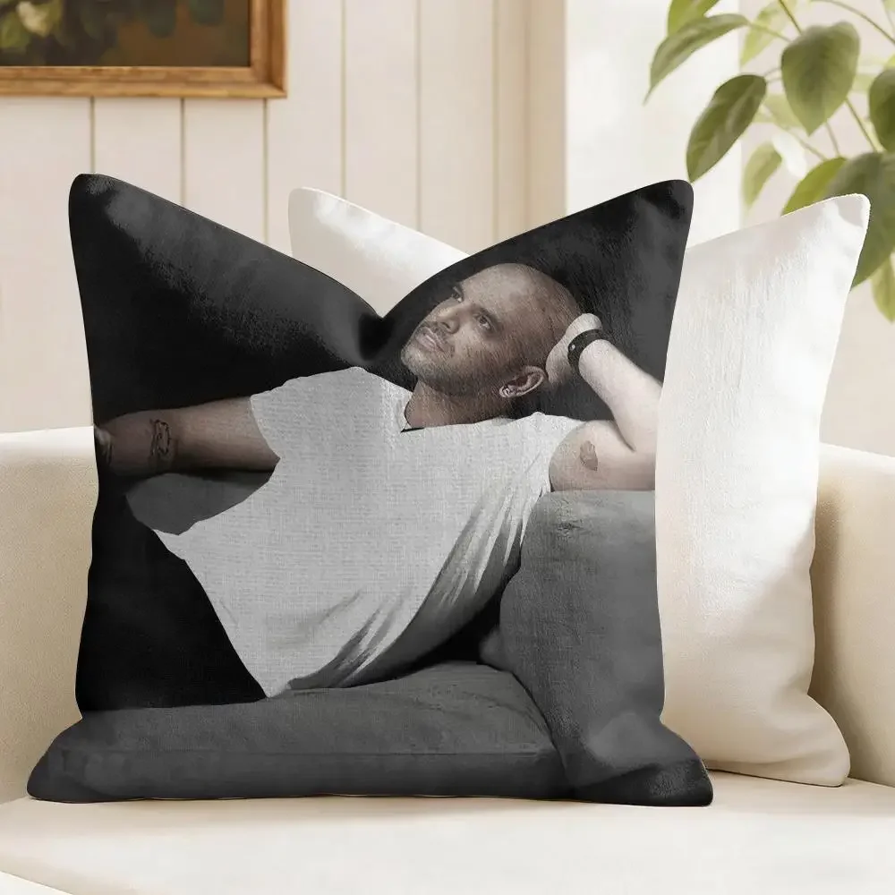 E-Eyal G-Golan Funny Cushion Cover Eco Linen Pillow Case | Double-Sided Print, Breathable & Durable, Hidden Zipper Home Decor