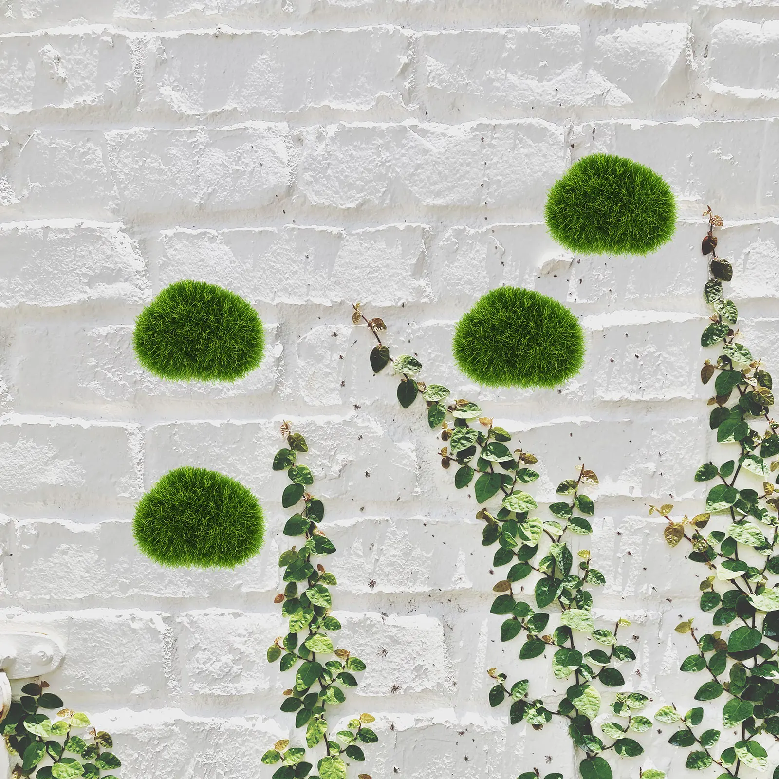 

8pcs Artificial Moss Stones Faux Moss Rock Decor Micro Landscape For Bonsai Planters Indoor Garden Layout Props Fake Plants