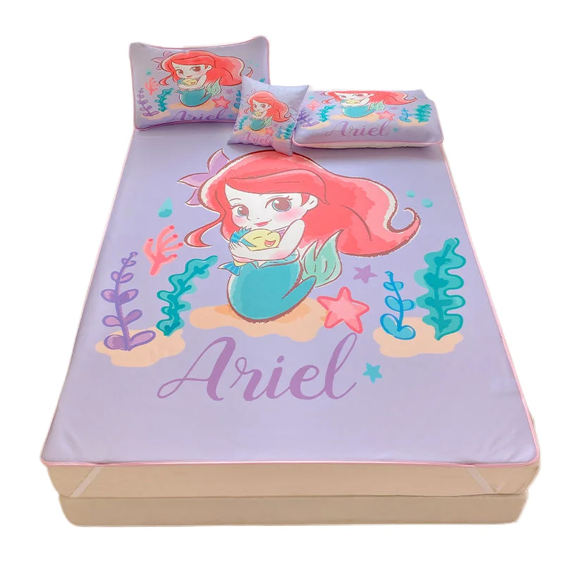 Frozen Cartoon Ice Silk Mattress Three-piece Set Aisha Princess Children's Soft Seat Student Dormitory Two-piece Birthday Gift