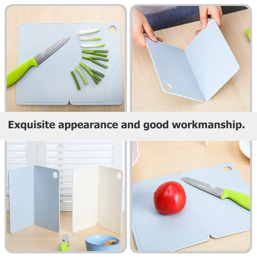 

2Pcs Portable Foldable Cutting Board Premium Plastic Nonslip Kitchen Chopping Mat for Fruit Vegetable Meat Fish Outdoor Travel