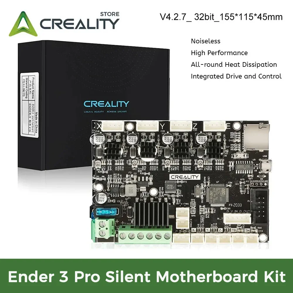 Creality Ender 3 Pro Silent Motherboard Kit 32 Bit Upgraded High Performance V4.2.7 Mainboard for Ender 3 Pro 3d Printer Parts