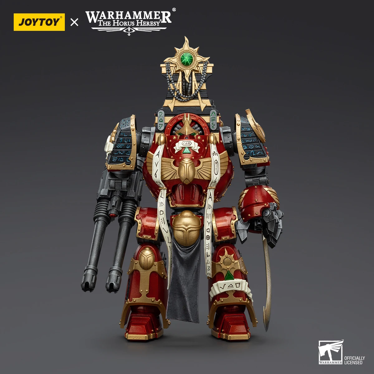 JOYTOY Warhammer 30K Figura de ação Contemptor-Osiron Dreadnought com lâmina de força Gravis e brinquedos modelo de estatueta de cañón Gravis