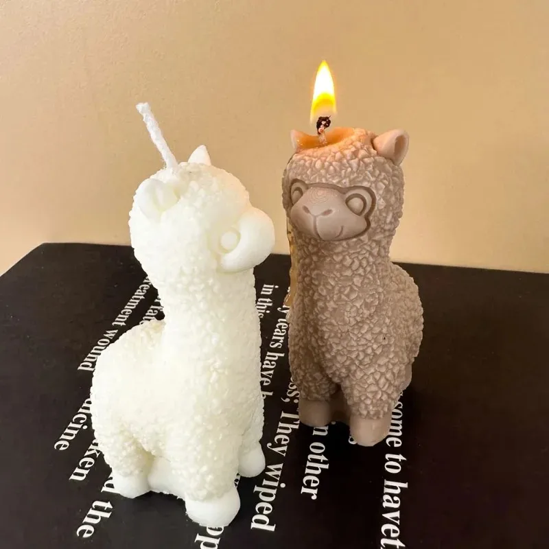 2026 Latest Models DIY Cute Cartoon Alpaca 3D Silicone Mold for Candle Soap Resin Plaster Mould Home Decor Craft Supplies