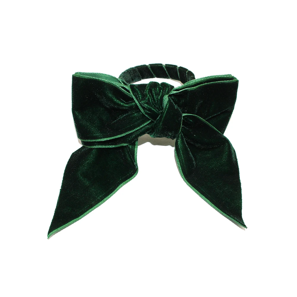 12Pcs Green Velvet Bowknot Napkin Rings Christmas Bows Napkin Holder for Christmas Wedding Thanksgiving Dinner Table Decor