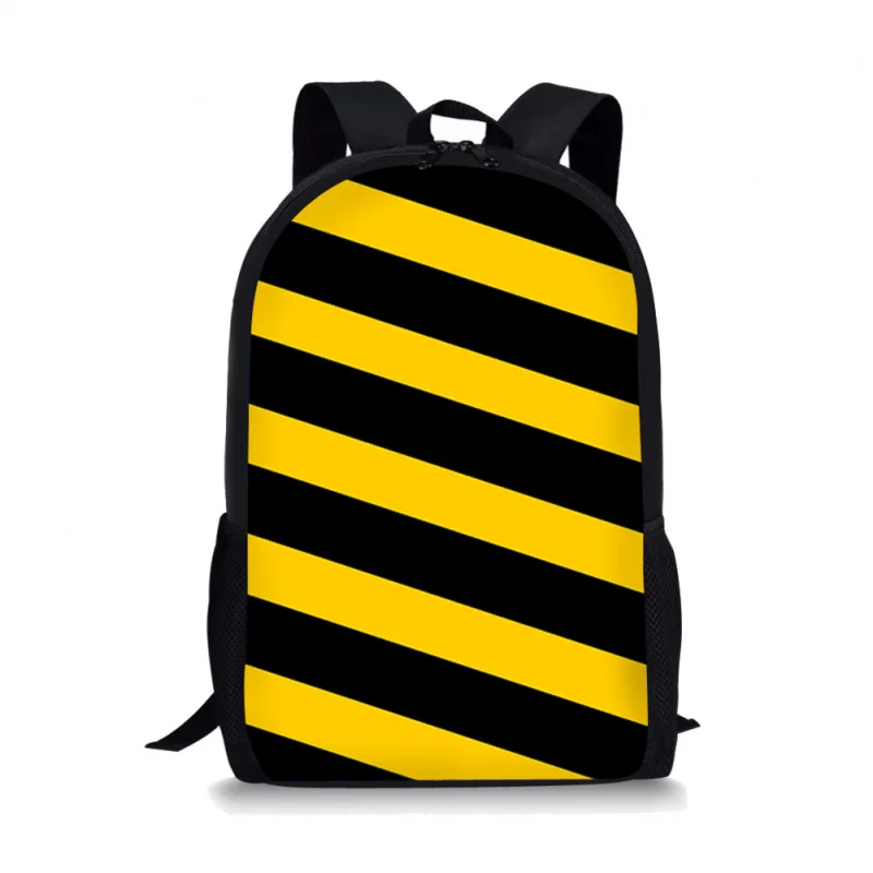 New Colorful Stripes Bee Elementary School Student Backpack Children's Schoolbag Personality Unisex Backpack One Piece Dropshipp