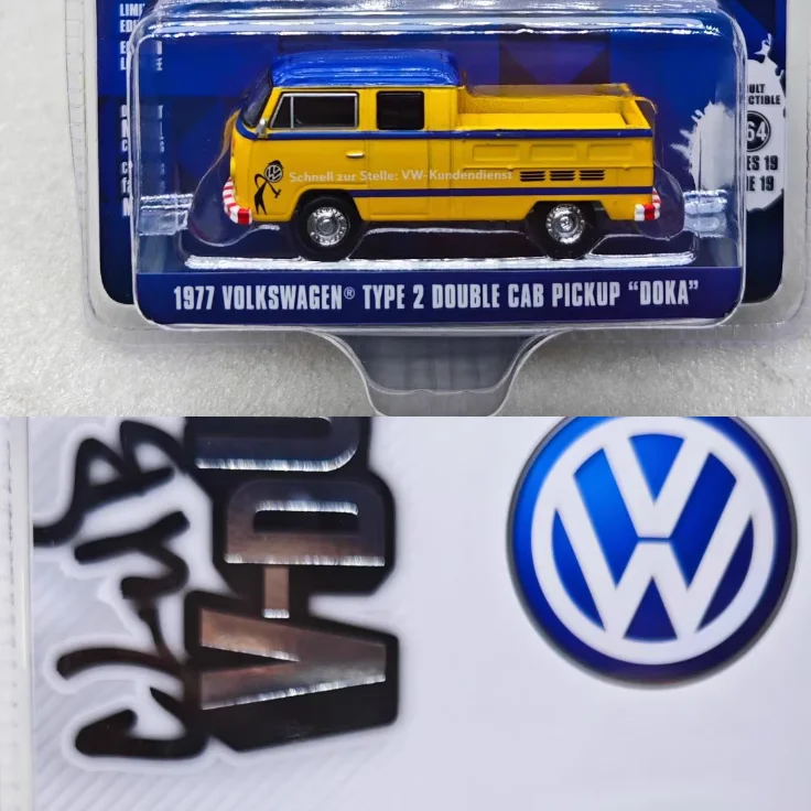

1:64 Club Vee-Dub Series 19-1977 Volkswagen T2 Dual Cab Pickup "Doka" Advanced Car Model Collectibles