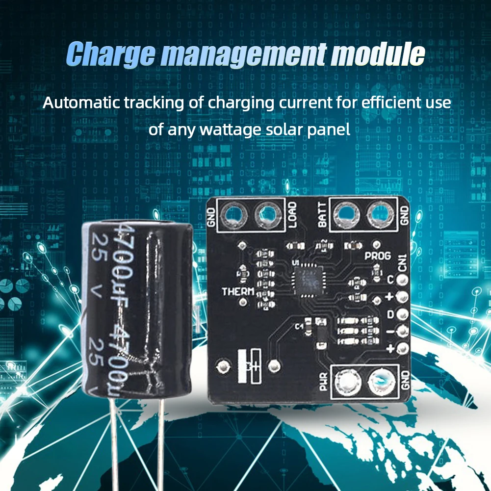 MCP73871 Battery Management Charging Module Board 4.2V 1A Polymer Charger Boards USB Solar Lipoly Lithium Lon Integrated System