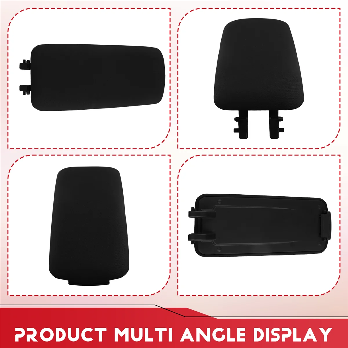 

#232D Car Center Console Armrest Upper Cover Latch 8X0864245B for AUDI (Black)