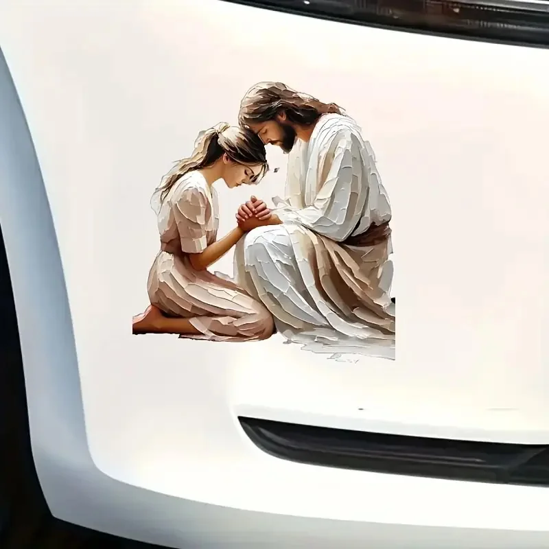 

Jesus and Believer Self-Adhesive Vinyl Decal, Used for Car Windows, Bumper, Laptops, Waterproof Exterior Car Accessories
