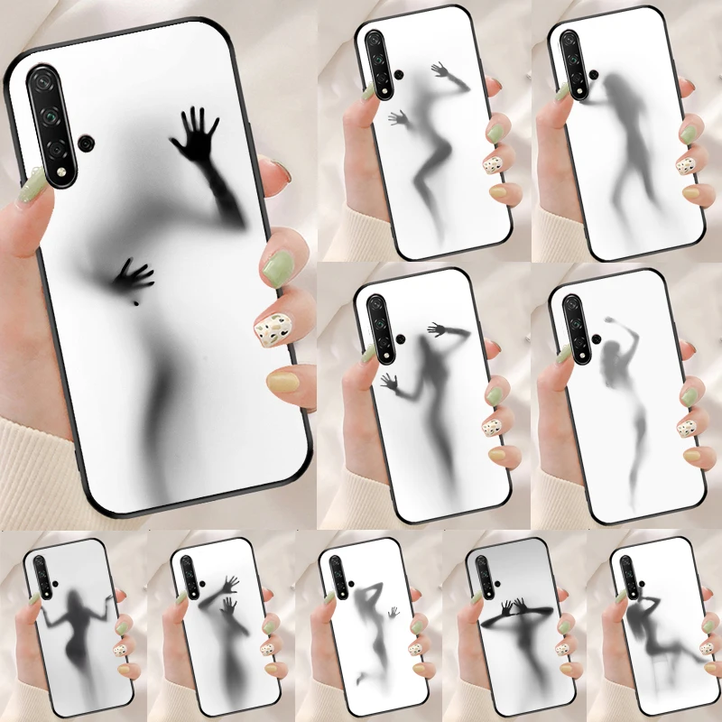 Woman Silhouettes Case For Huawei Honor 70 50 X8 X9a Magic5 90 Lite P20 P30 P40 P60 Pro P Smart Nova 5T Cover