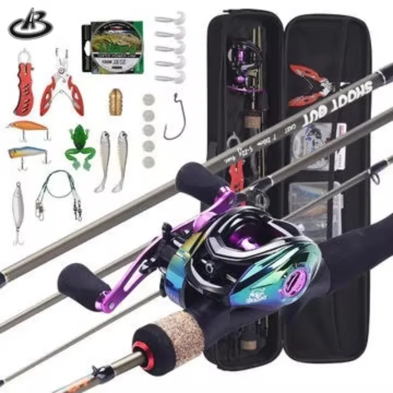 

Fishing Rod Set 1.8m 1.98m 2.1m Casting Reel Rod 4-section Set
