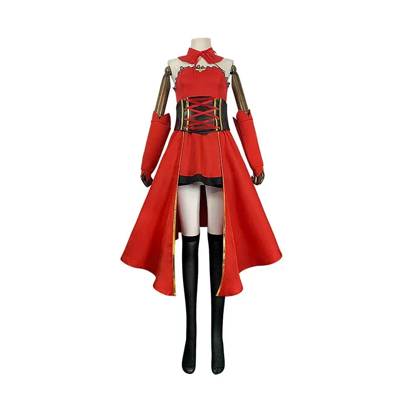 Anime Takt Op.Destiny Unmei Cosplay Costumered Evening Long Dress Princess Skirt Wig Woman Sexy Carnival Christmas Suitx;8's,6;