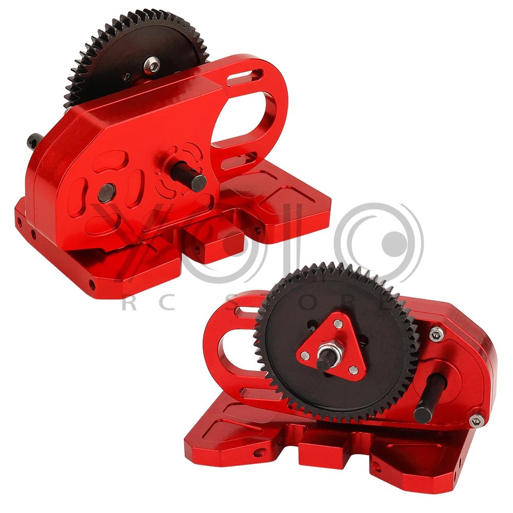 LCG 2 Low Gearbox Middle Transmission Box with Gear Skid Plate For 1/10 RC Crawler Axial SCX10 II III Capra TRX4 Upgrade Parts