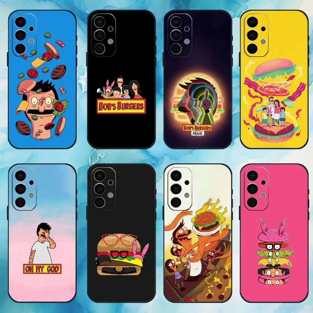

Anime Bobs Burgers Phone Case For Samsung Galaxy A73,A72,A71,A70,A53,A52,A51,Soft Silicone Black Cover