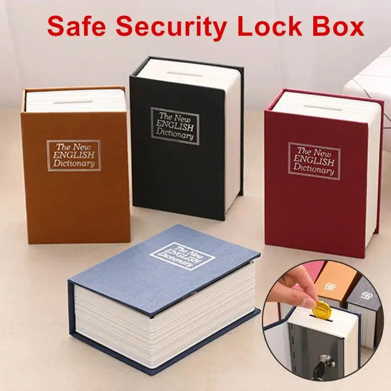 Mini Secret Stash Money Safe Box Hidden Casket Book Box With Lock Secret Vault Password Small Safe Bank Storing Money