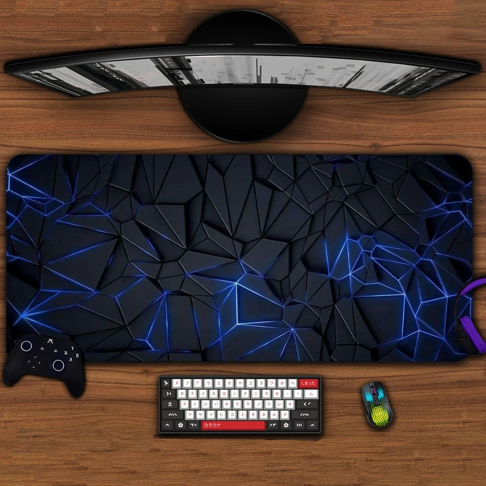 Gamer Big Mousepad e Mouse Pad, Configuração de jogos, Tapete de computador, Acessórios Desktop, 900x400, 100x50, 1200x600