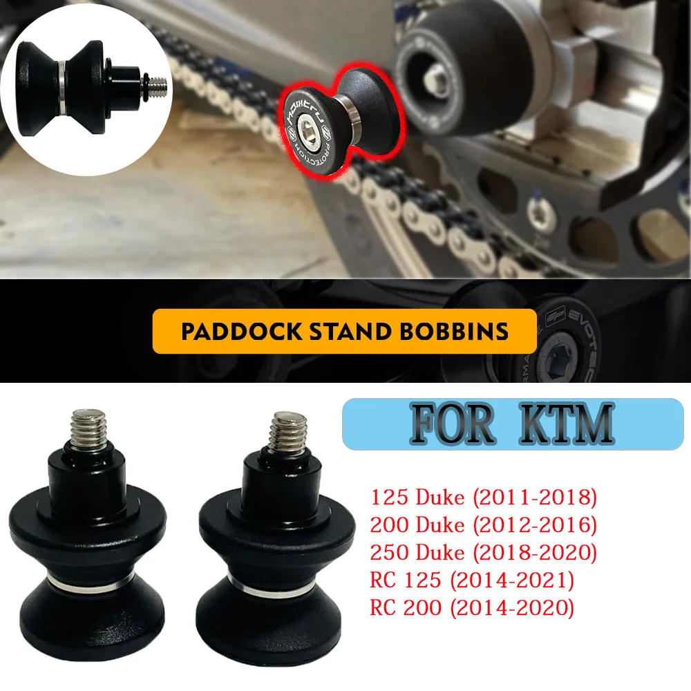 

Motorcycle Paddock Stand Bobbins For KTM 125 Duke 200 Duke 250 Duke RC 125 RC 200 2011-2020 GT Pro /Sport/Rally After