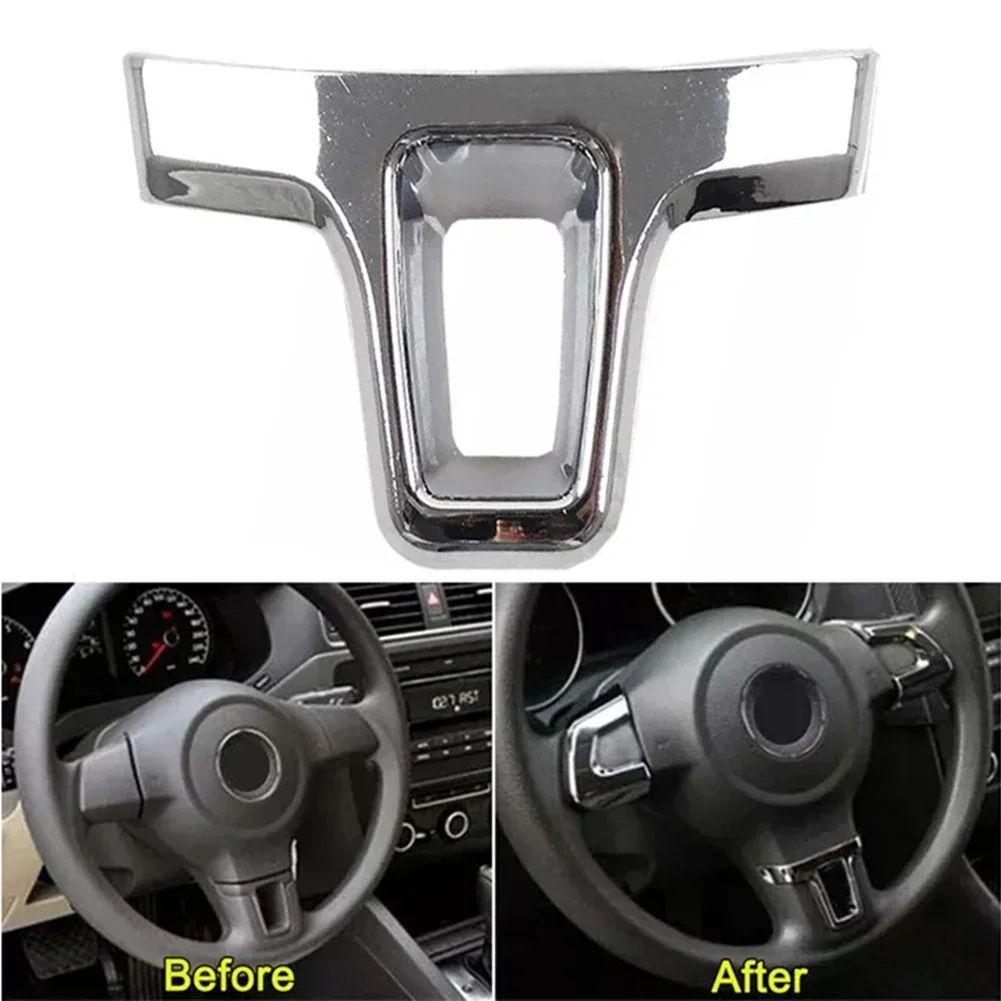 ABS Chrome Car Steering Wheel Sticker Cover Sequin Trim Interior Decoration Cover Sticker Car Accessories