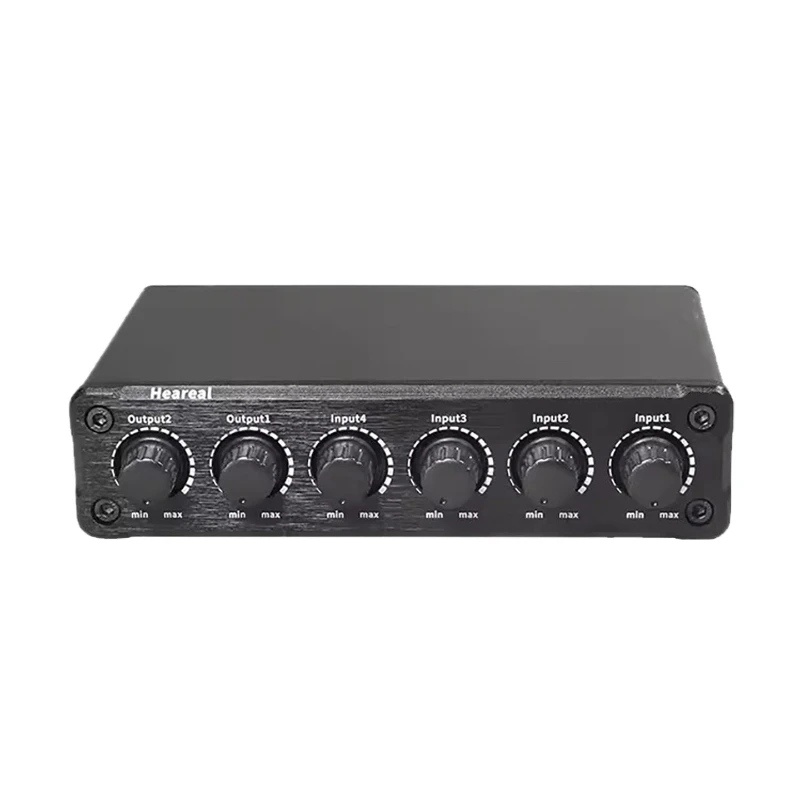 4-in 2-out Mixer 6.5 Port Single and Dual Channel Guitar Band Wind Instrument Reverb Synthesis Effects Distributor 4-way