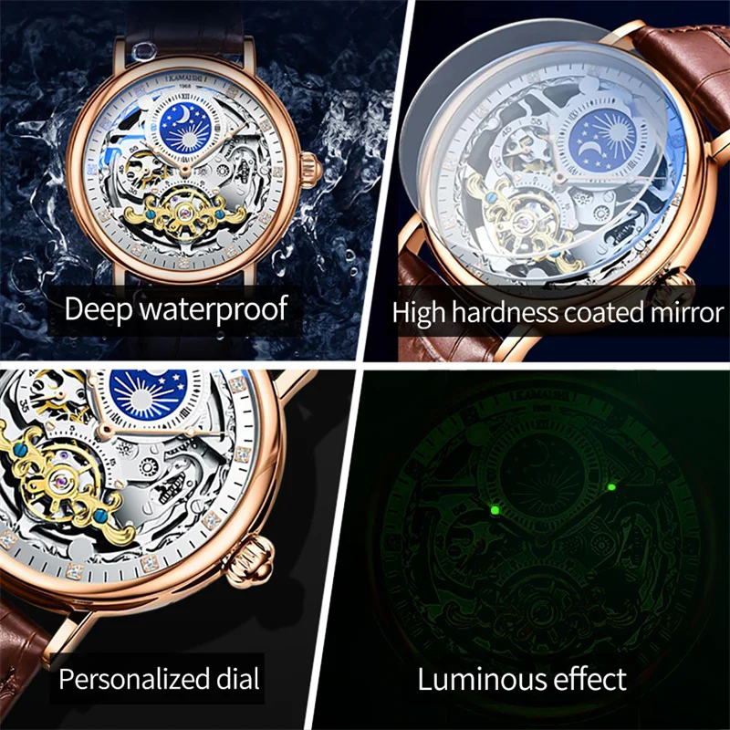 Reloj Hombre OLEVS Top Brand Luxury Fashion Tourbillon Sport Mens Watches Hollow Automatic Mechanical Watch Classic Design