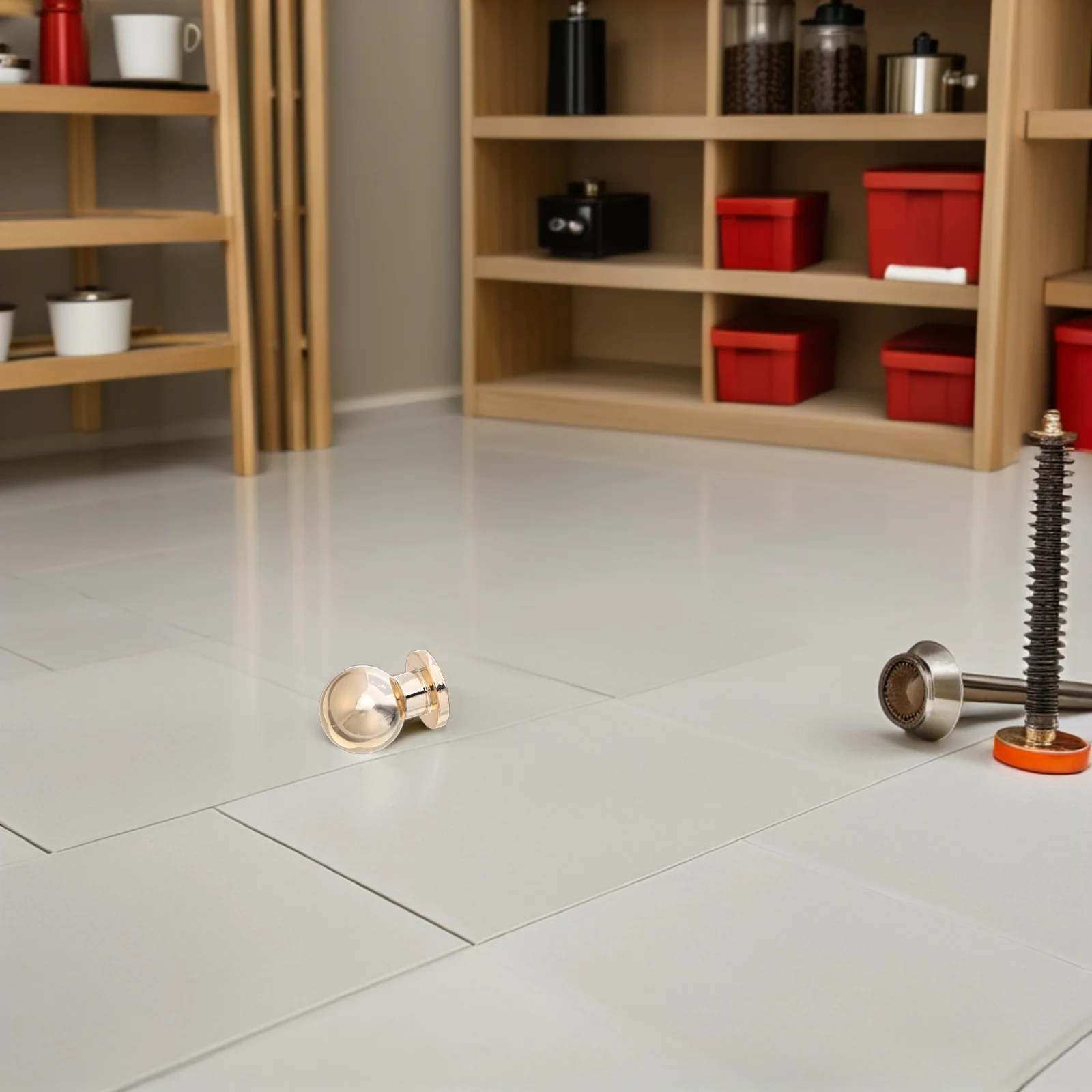 

12Pcs Gold Round Drawer Knobs 25mm Durable Plastic Cabinet Pull Handles for Bedroom Wardrobe Dresser Furniture