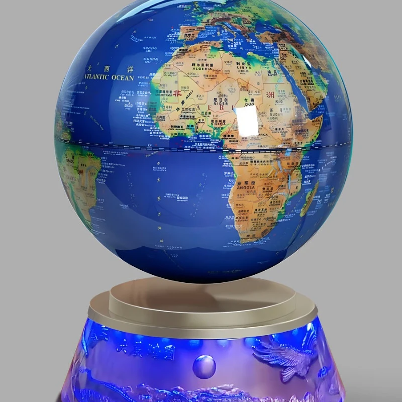

Luminous rotating business gift feng shui ornament desktop large magnetic levitation globe