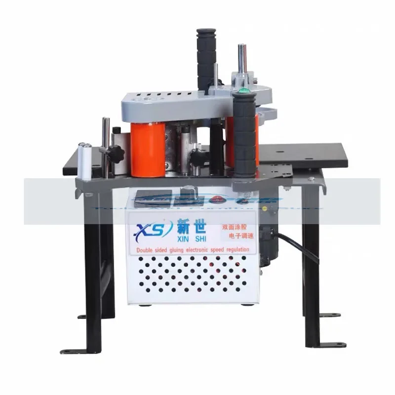 900W Small Manual Edge Banding Machine Double Side Gluing Portable Edge Bander Woodworking Edge Banding Machine 220V