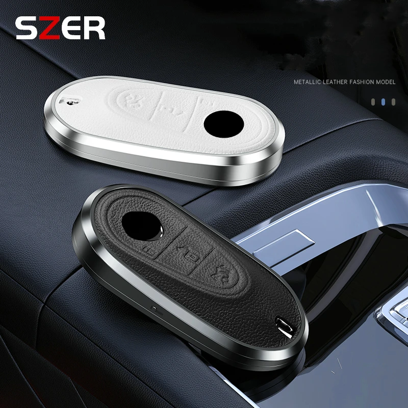 

NEW Metal Car Remote Key Case Cover Shell For Mercedes Benz C S Class W206 W223 S350 C260 C300 S400 S450 S500 Protector Keyless