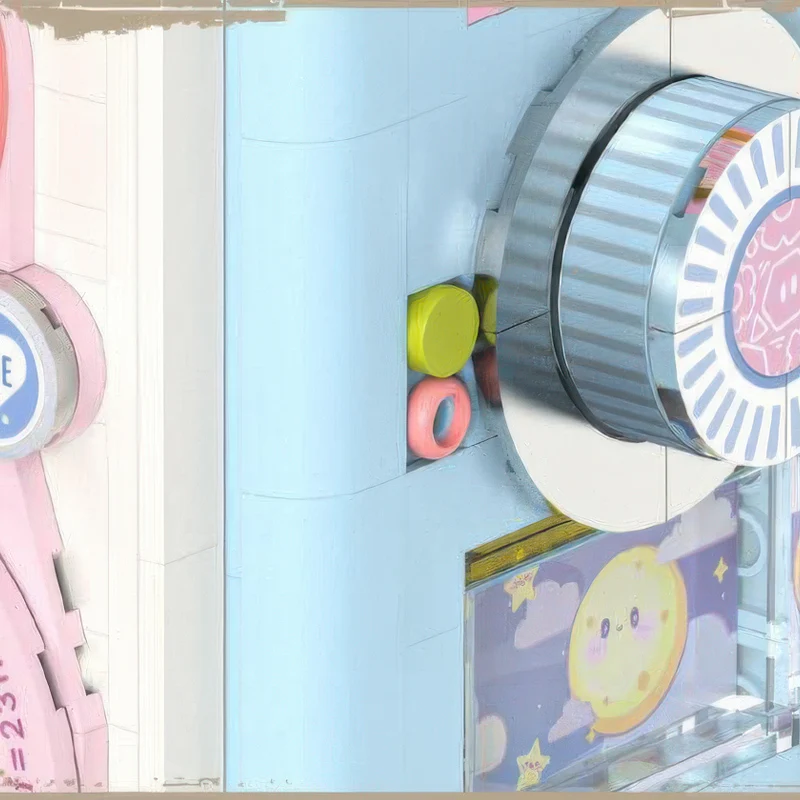 Model aparatu fotograficznego OUZEY do składania, klocki z mini elementami, kreatywny projekt DIY, prezent dla miłośników fotografii