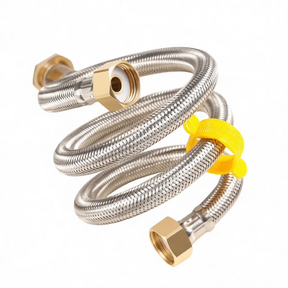 304 Stainless Steel Flexible Braided Hose Plumbing Pipe Connector For Toilet Water Heater Inlet Supply Kitchen Tube Line
