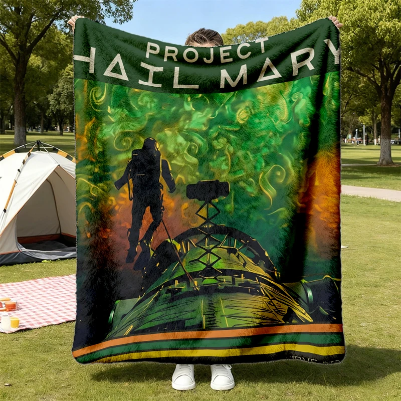 Project Hail Mary Space  Flannel Blanket, Grace Rocky Save Stars, Andy Weir Fan Gift, Sci-Fi Book Lover