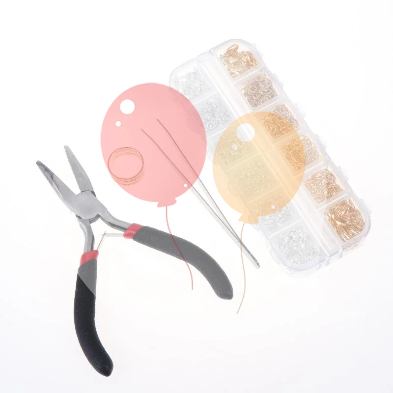 930pcs/Box Jewelry Findings Kits Open Jump Rings Lobster Clasps Hooks Pliers Tweezers For DIY Bracelet Necklace Jewelry Making