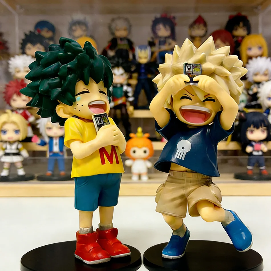 12cm My Hero Academia Figures - Childhood Versions of Izuku Midoriya And Katsuki Bakugo Action Figure Model Decorations Anime Gi