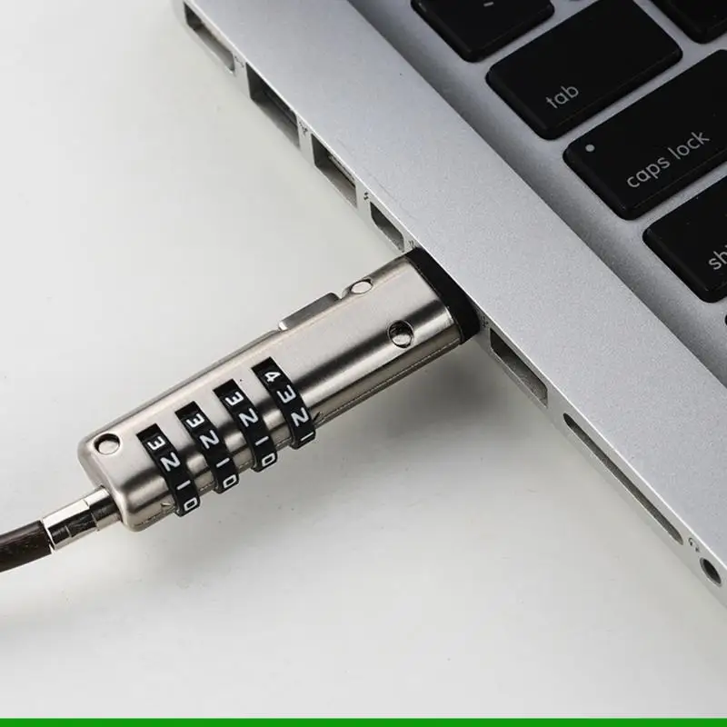 

U55C USB Notebook Laptop Combination Lock Travel 4 Digit Security Cable Chain 4 Digit Password Protections Theft