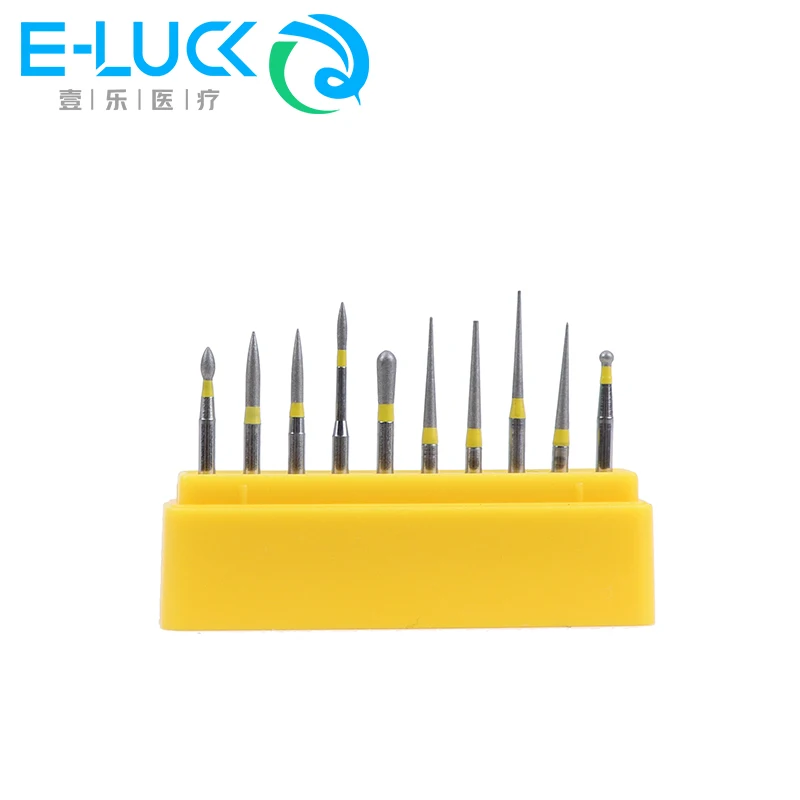 Dental Diamond Burs Kit FG-105 Ceramic Or Composite Polishing Kit For High Speed Handpiece Diamond Drill 10pca/set