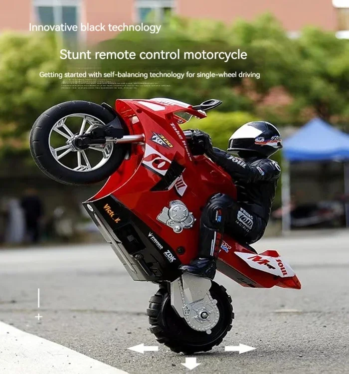 Large Stunt Remote Control Motorcycle Toy Drift Rc Professional Racing Self-balancing Electric Children's Boy Birthday Gift