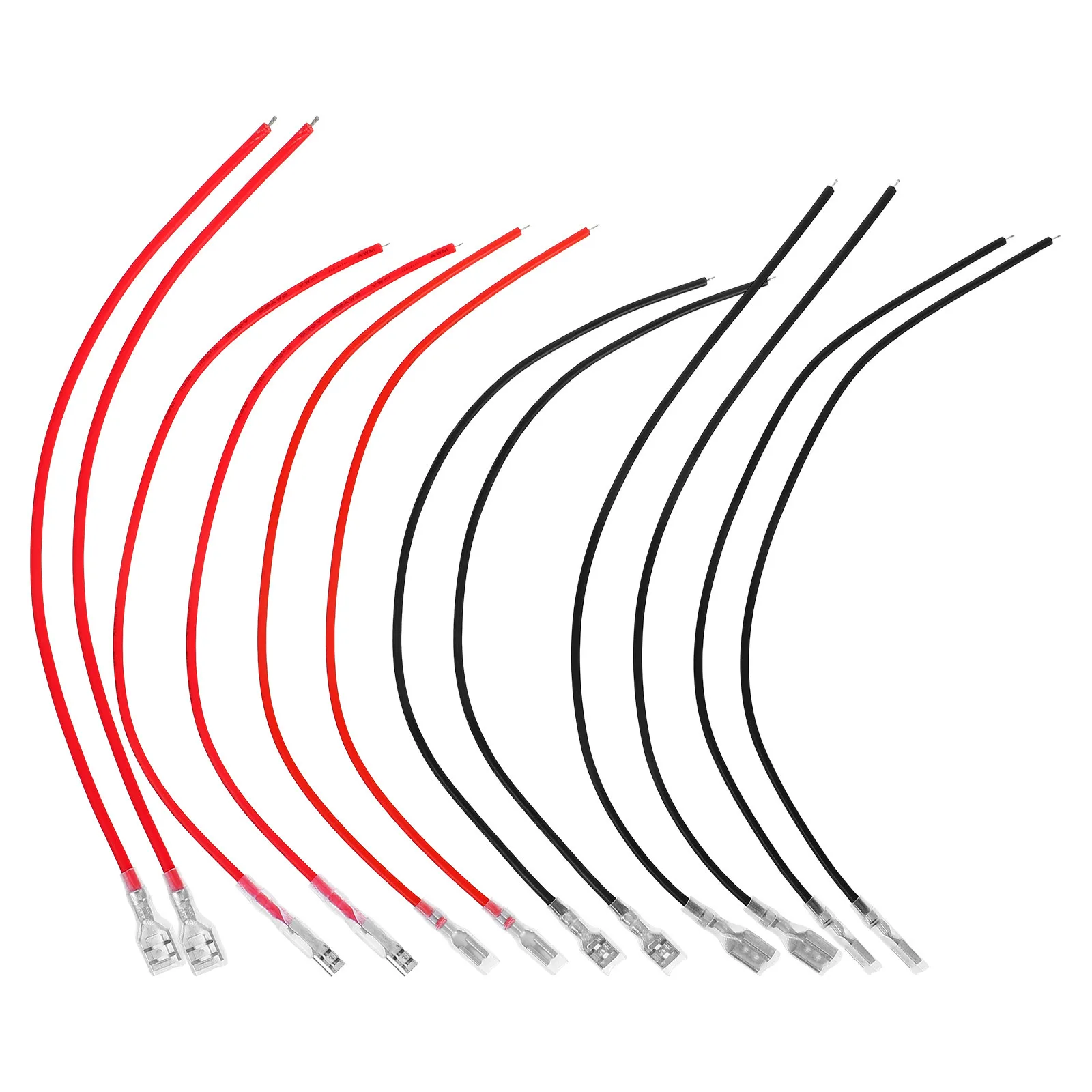 

30Pcs Female Spade Crimp Terminal Insulated Sleeve Red Black 2.8mm 4.8mm 6.3mm Quick Connectors for Automotive Electrical Wiring