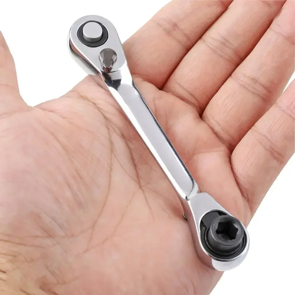 Mini double-ended ratchet wrench, including 1 ratchet wrench