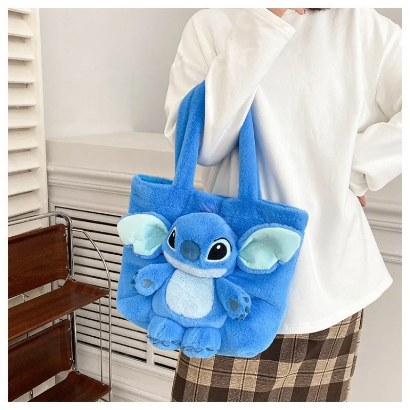 Anime Lilo & Stitch Plush Backpack Cartoon Angel Highly Attractive Shoulders Bag Portable Large Capacity Student Schoolbag Gifts
