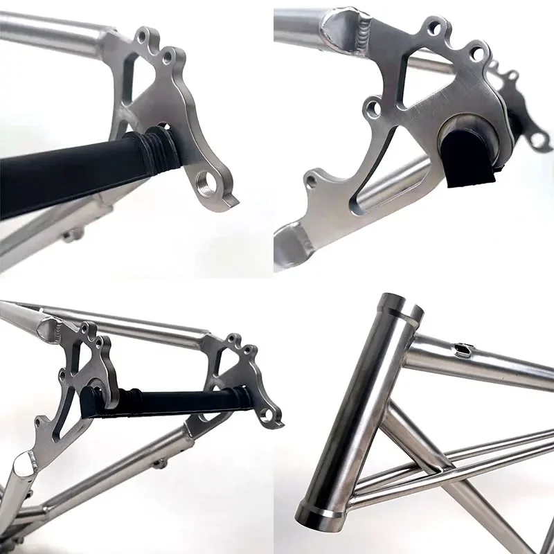 Mini Velo Bike Frame, Touring Bicycle Disc Brake, Titanium