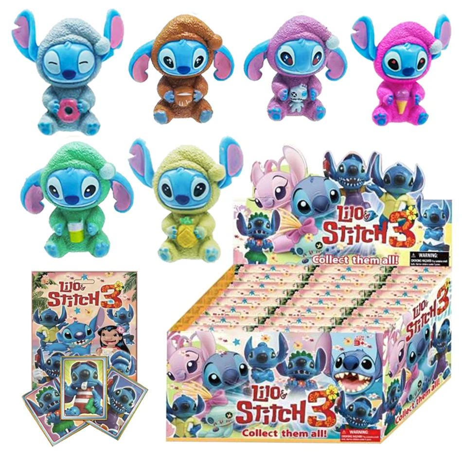 

24Pcs Figure Action Figurine Stitch Blind Box Doll Kits Collection PVC Model Toys Wholesale Cute Gifts