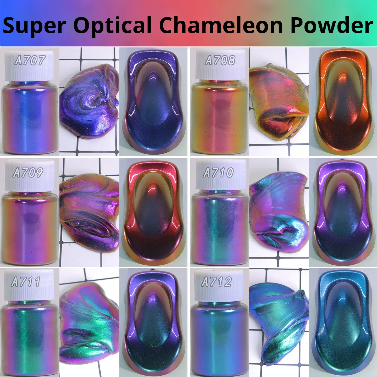 Intense Supershifting chameleon Pigment  ColourShift Car Paint pigment powder Hypershift Pearl Pigment