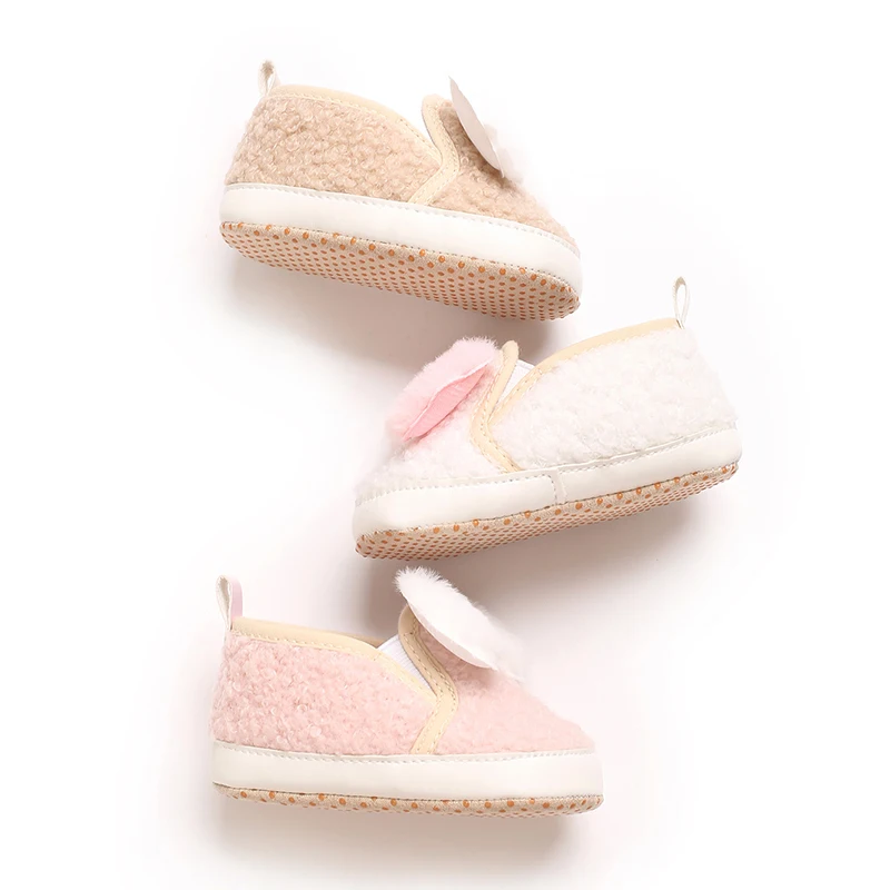 

Обувь принцессы для маленьких девочек, нескользящая плоская хлопковая резиновая кроватка на мягкой подошве для малышей, первые ходунки для младенцев, От 0 до 18 м