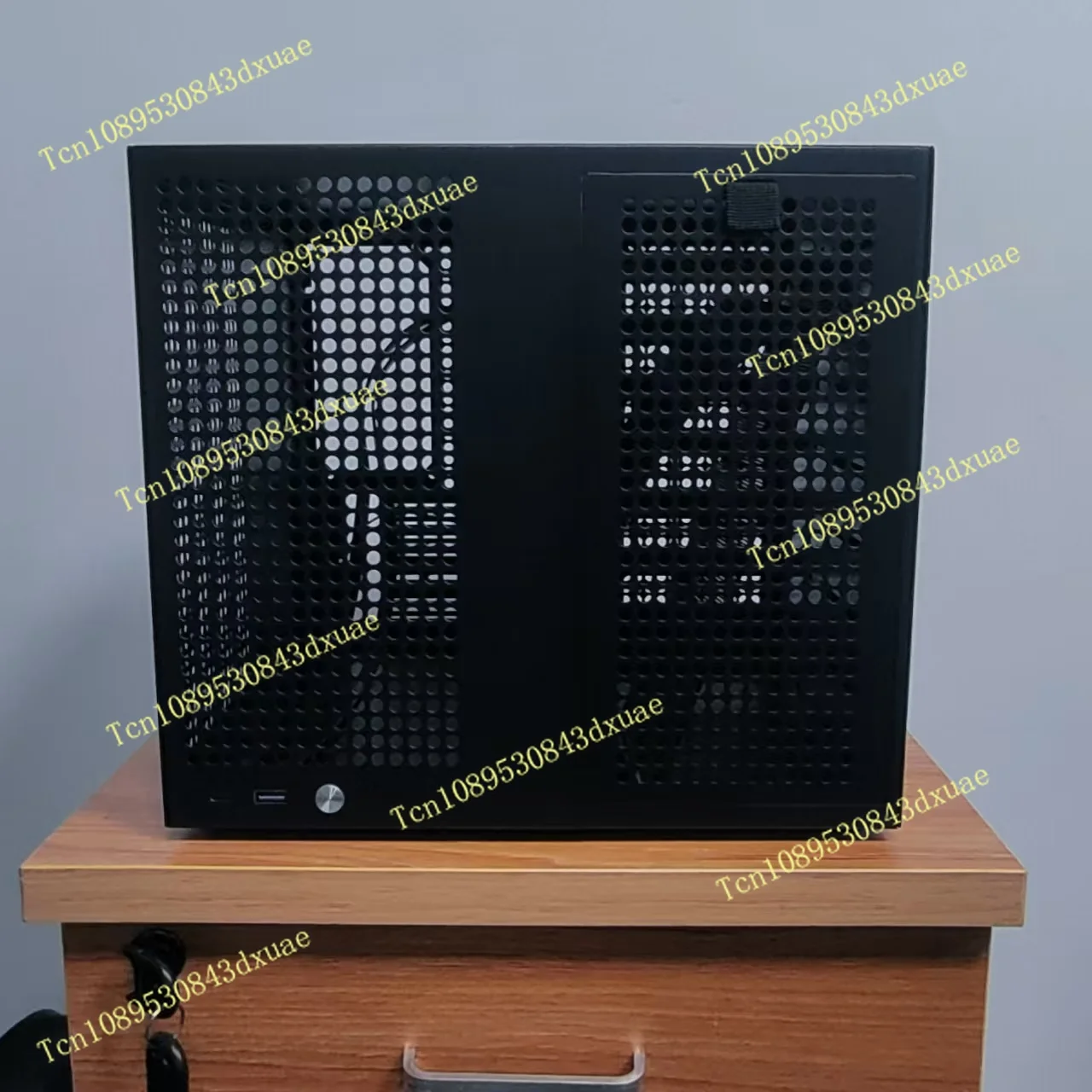 Compact NAS Server Case 21.8L M-ATX/ITX Support ATX/SFX Power Magnetic Cover 55mm CPU Cooler Height for Home Lab