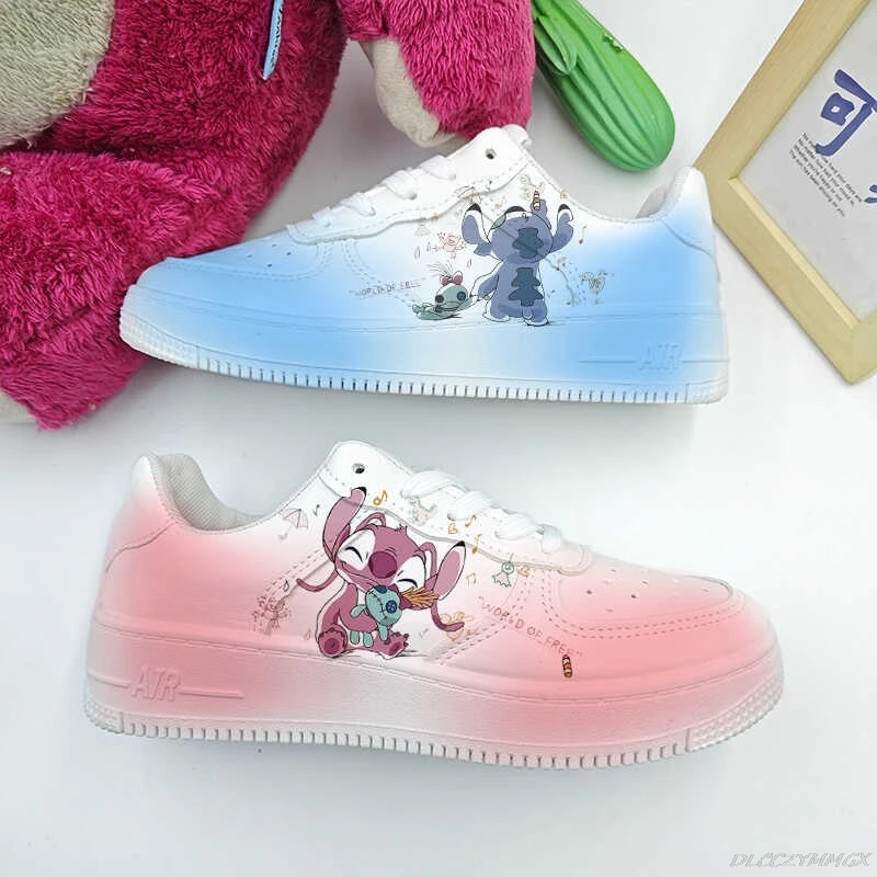 Disney Stitch Sports Shoes Cute Cartoon Boys Girls Kids 3D Pattern Shoes Anima Children Shoes Gift Casual Sneakers for Men