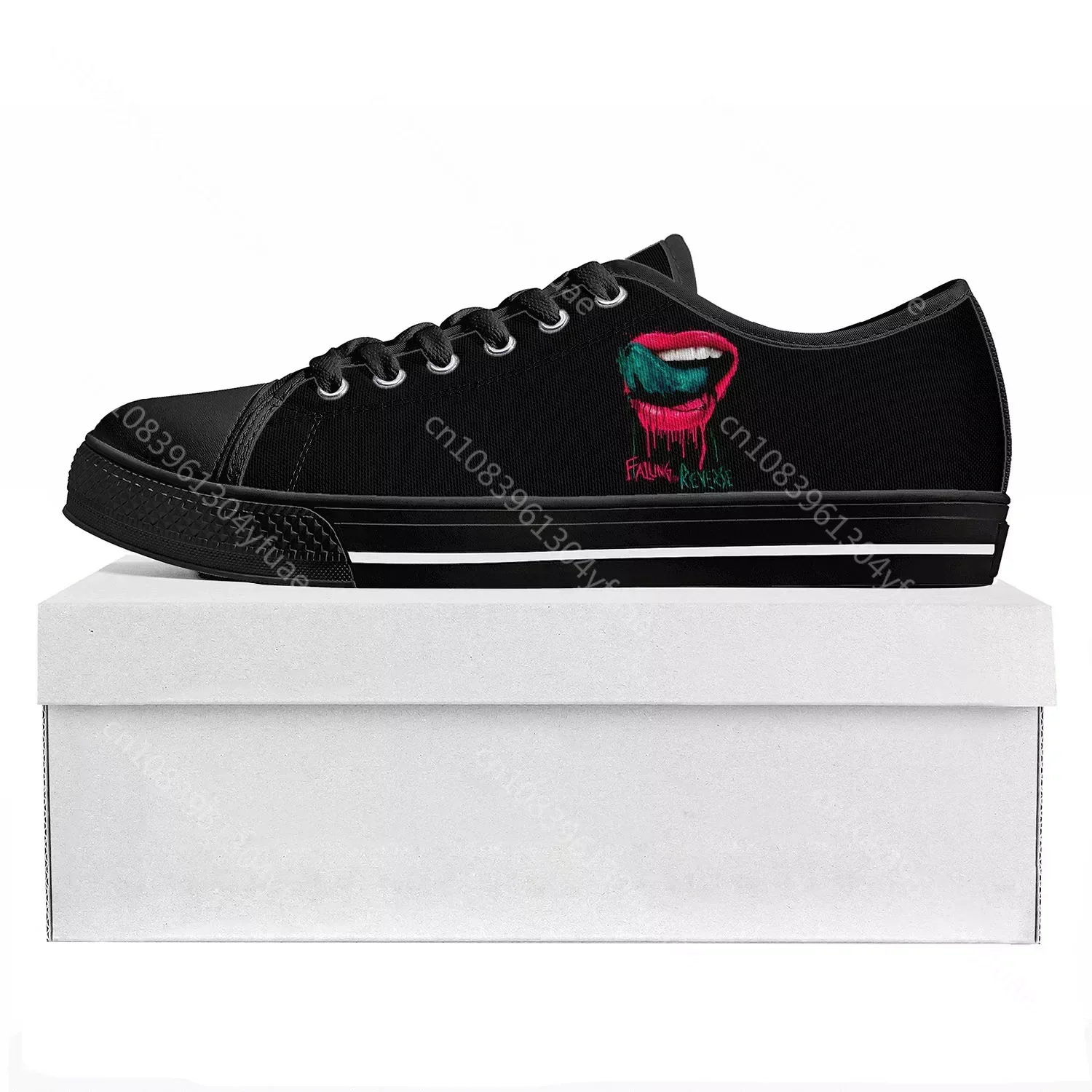 Falling In Reverse Low Top Punk Rock Band High Quality Sneakers Mens Womens Teenager Custom Shoe Couple Canvas Sneaker Shoes